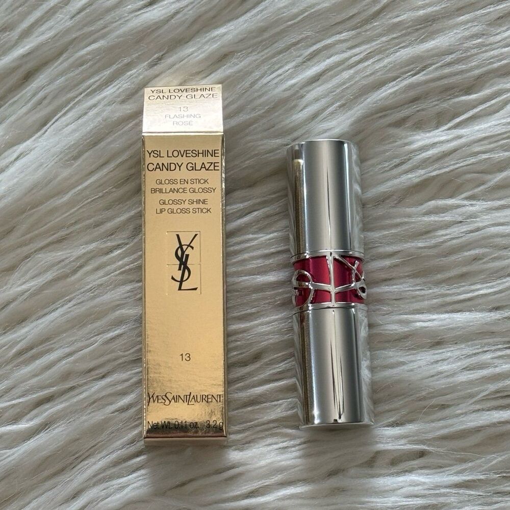 YSL Candy Glaze Lip Gloss Stick 13 Flashing Rose - Picture 3 of 11